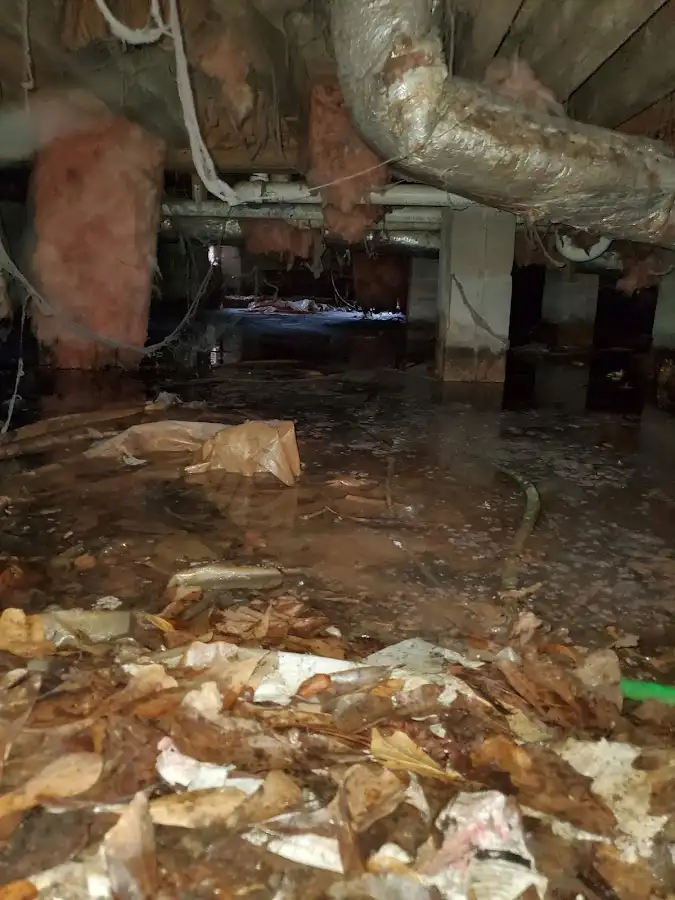 Crawl space flood assessment for Commercial Water Damage Restoration in Rancho San Diego