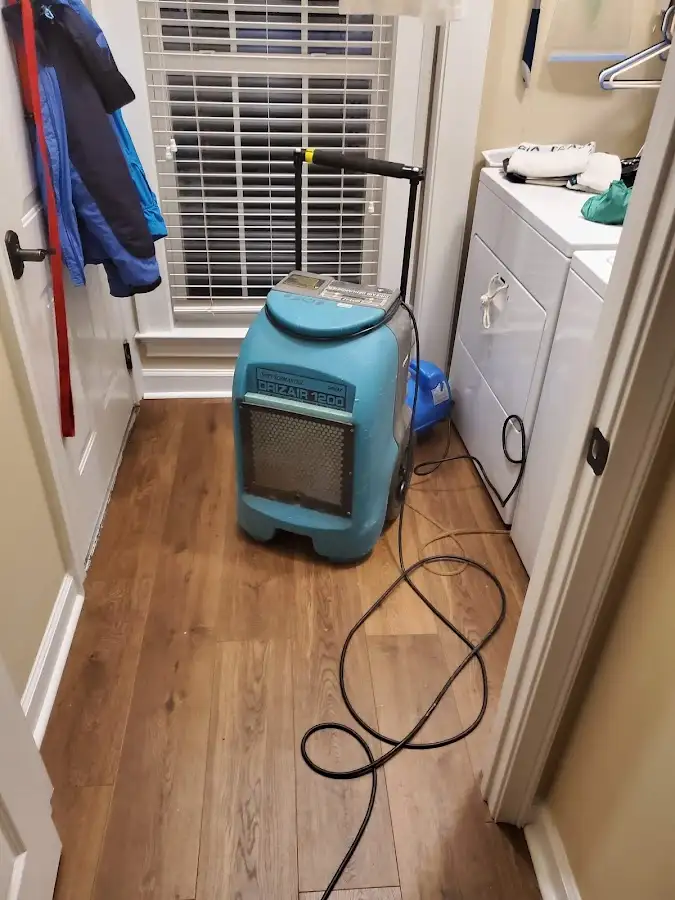 Commercial dehumidifier deployed for Flood Damage Cleanup in Rancho San Diego